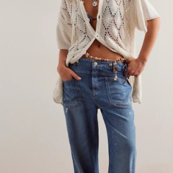 Free People Denim - We The Free Palmer Cuffed Jeans ( Color: 100 years)